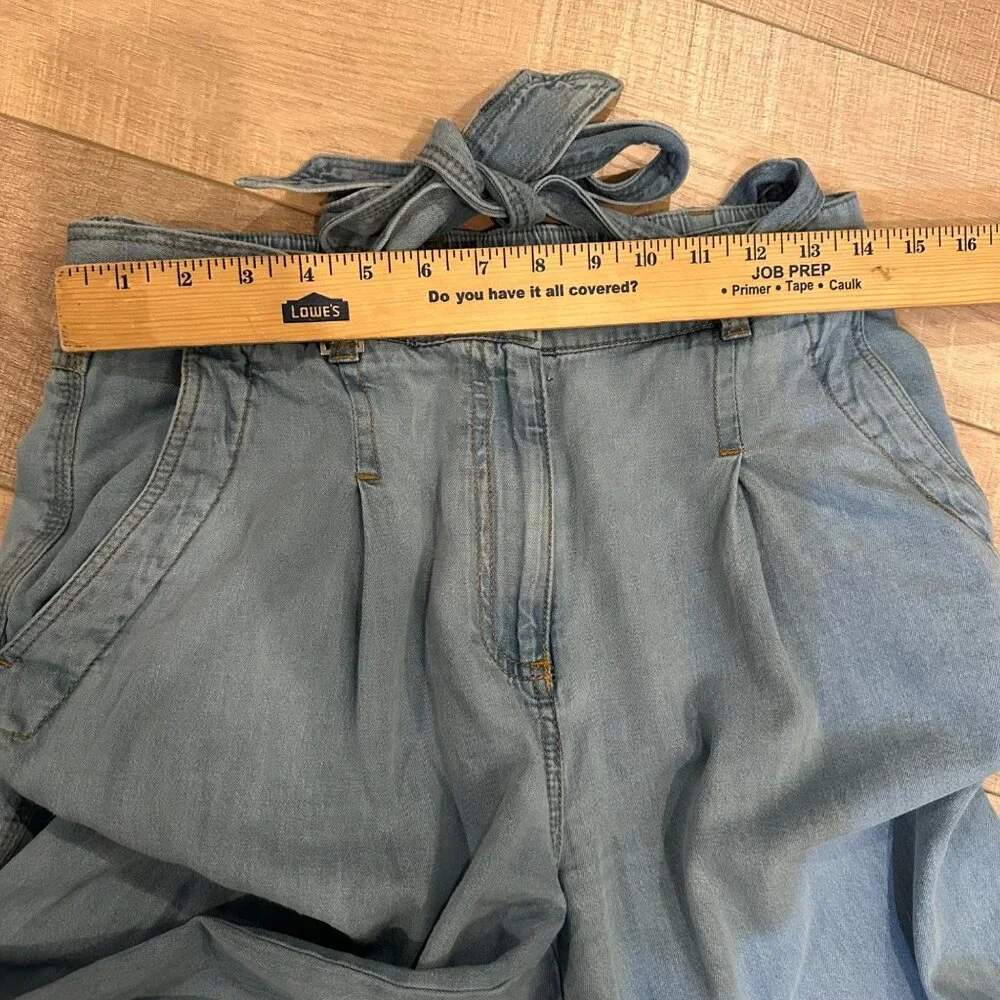 LOFT Light Blue Wide-Leg Pants - Picture 6 of 10